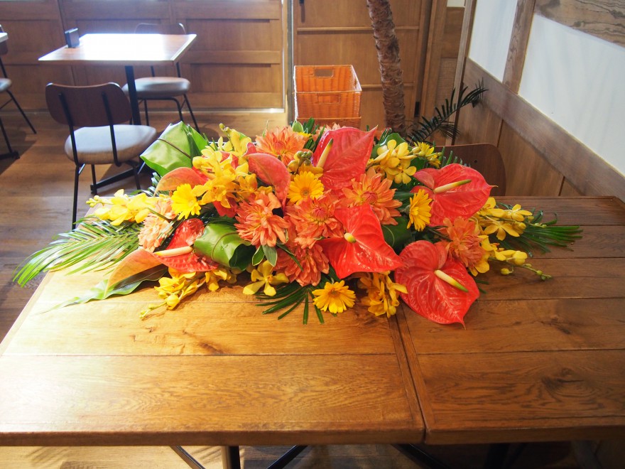 ブライダル メイン装花（ハワイアン） | cocolo 花屋のココロ | 大阪・京橋